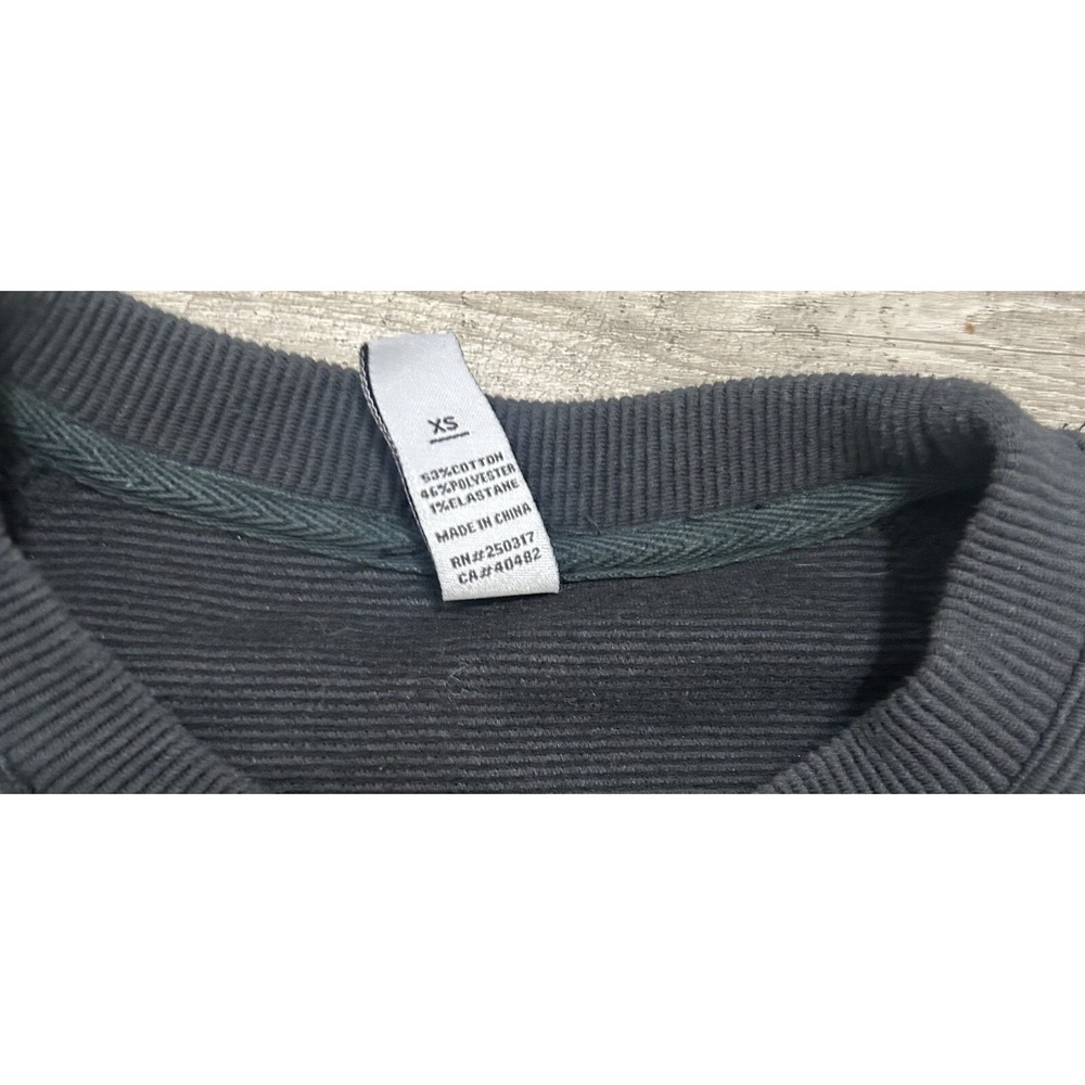 Varley Black‎ Ribbed Vine Athleisure Pullover Shirt Sweatshirt Zippers Sides XS - Picture 5 of 6